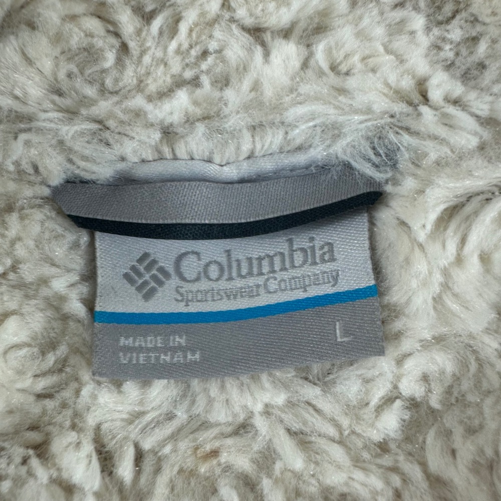 Columbia Quilted Fleece Lined Hooded Jacket Women's Large Tan - Picture 12 of 14